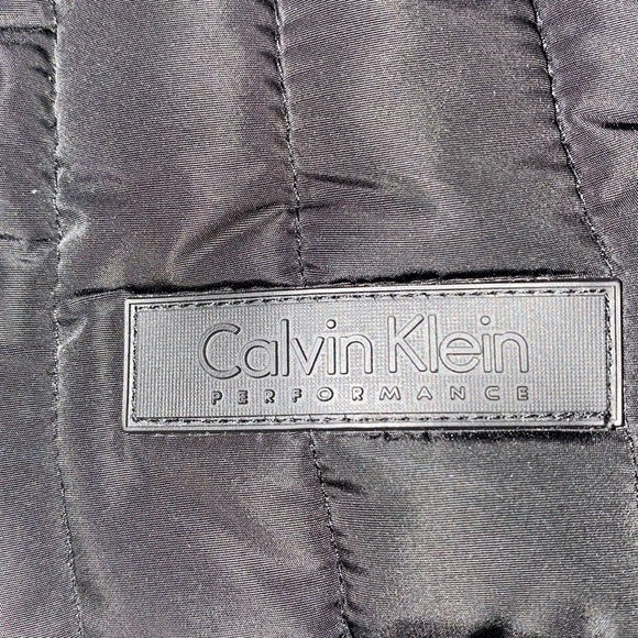 CALVIN KLEIN PERFORMANCE Puffer Vest wind resistant gold zipper closure size L - Picture 9 of 11